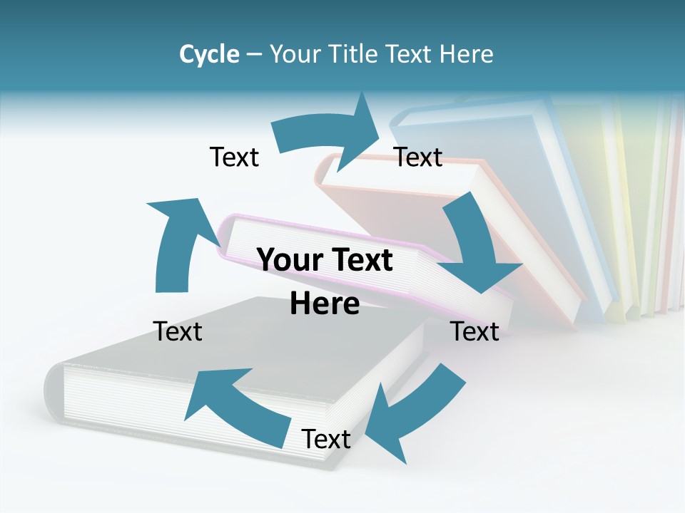 A Group Of Books Sitting On Top Of Each Other PowerPoint Template