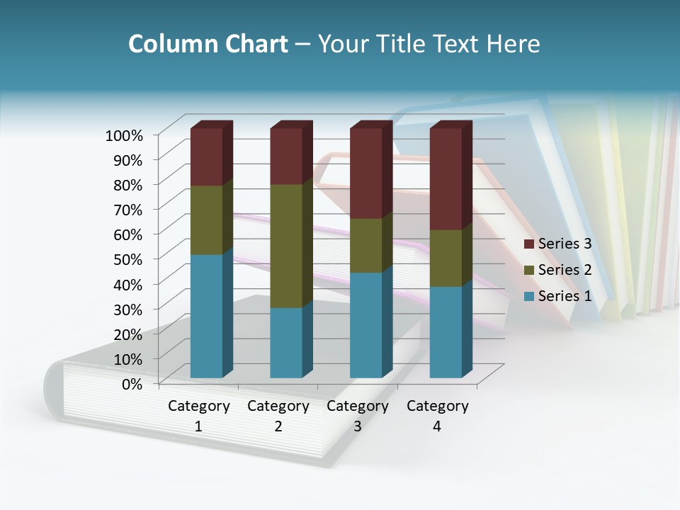 A Group Of Books Sitting On Top Of Each Other PowerPoint Template