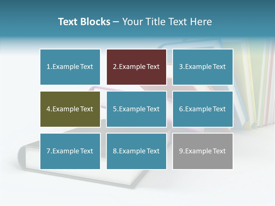 A Group Of Books Sitting On Top Of Each Other PowerPoint Template