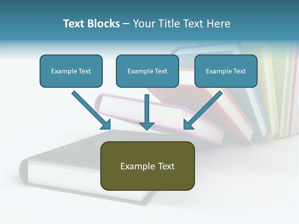 A Group Of Books Sitting On Top Of Each Other PowerPoint Template