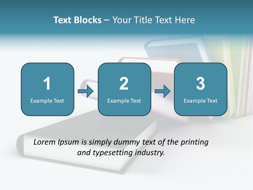 A Group Of Books Sitting On Top Of Each Other PowerPoint Template
