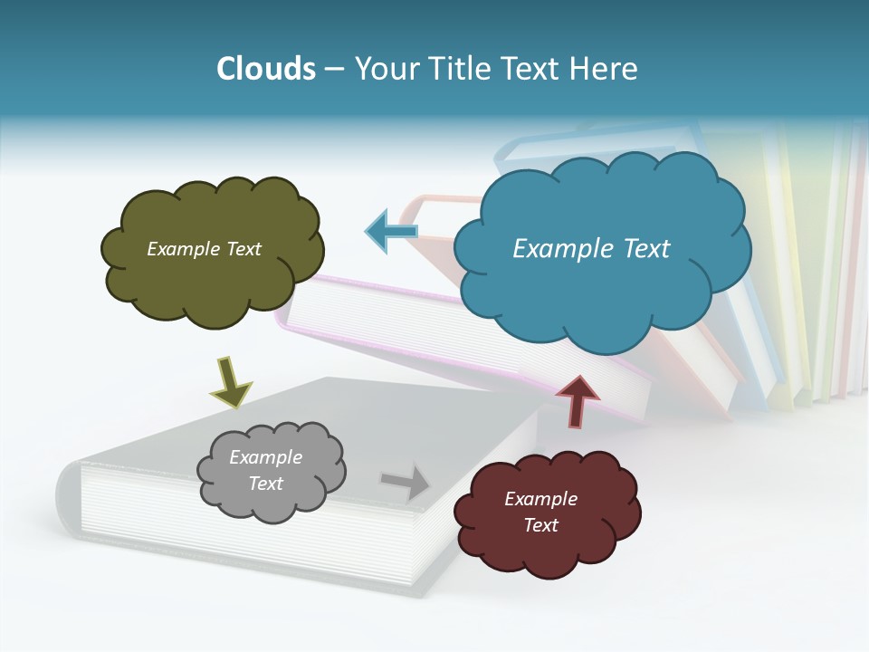 A Group Of Books Sitting On Top Of Each Other PowerPoint Template