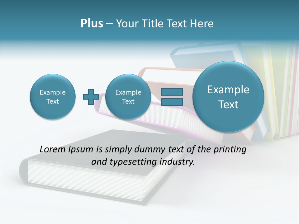 A Group Of Books Sitting On Top Of Each Other PowerPoint Template