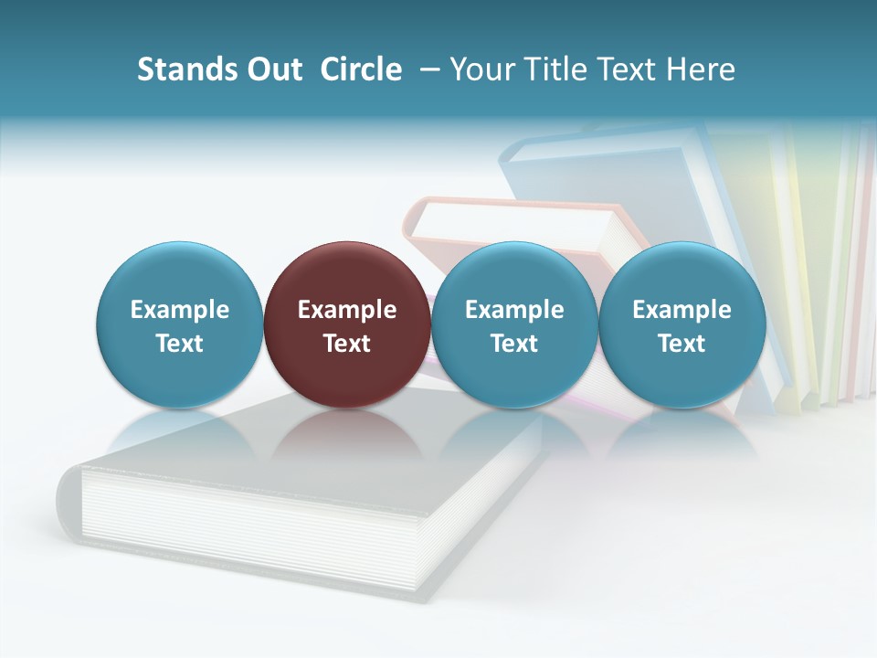 A Group Of Books Sitting On Top Of Each Other PowerPoint Template