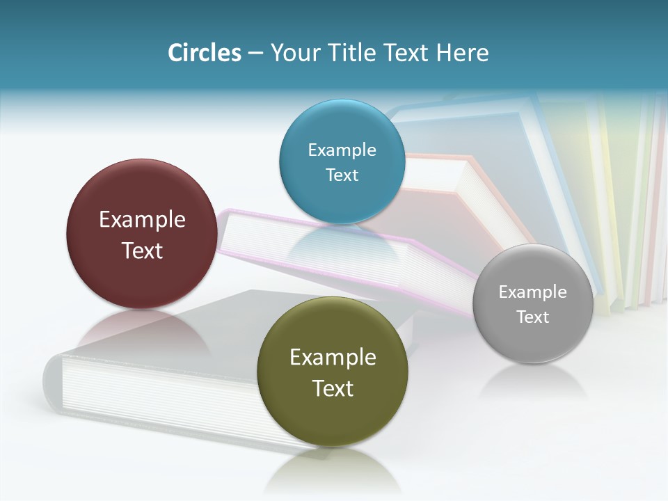 A Group Of Books Sitting On Top Of Each Other PowerPoint Template