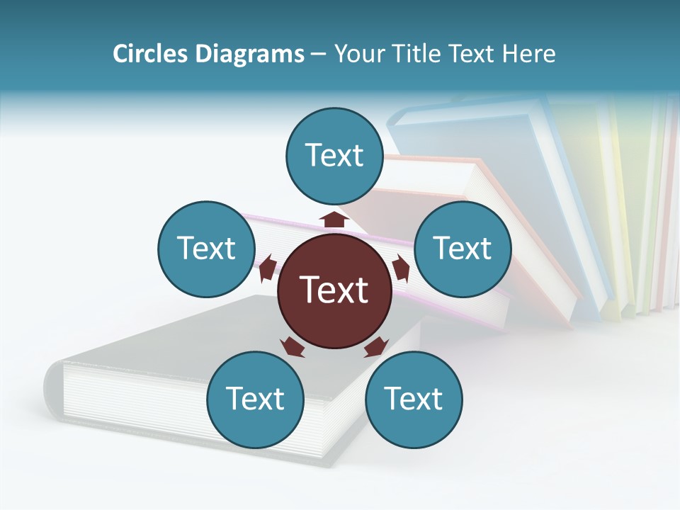 A Group Of Books Sitting On Top Of Each Other PowerPoint Template