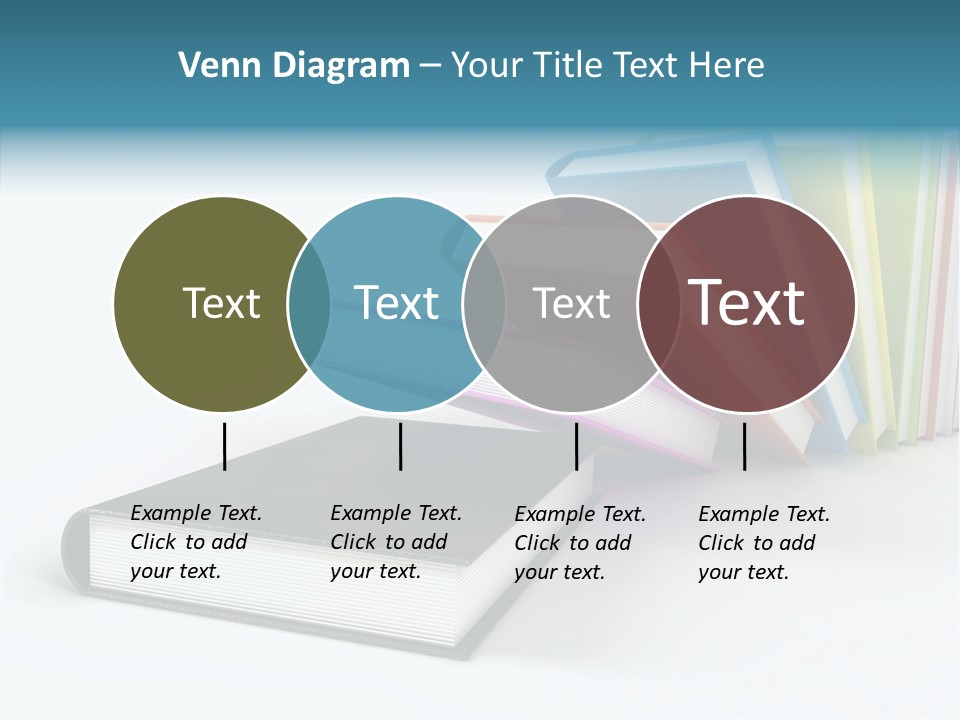 A Group Of Books Sitting On Top Of Each Other PowerPoint Template
