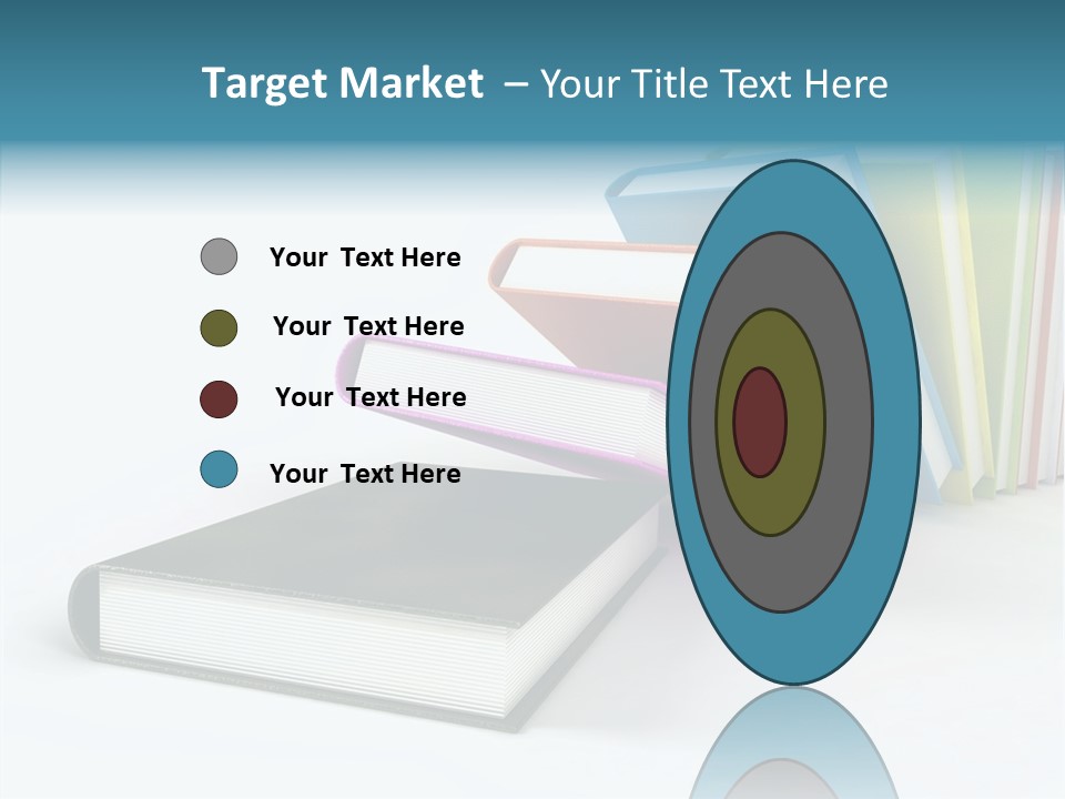 A Group Of Books Sitting On Top Of Each Other PowerPoint Template