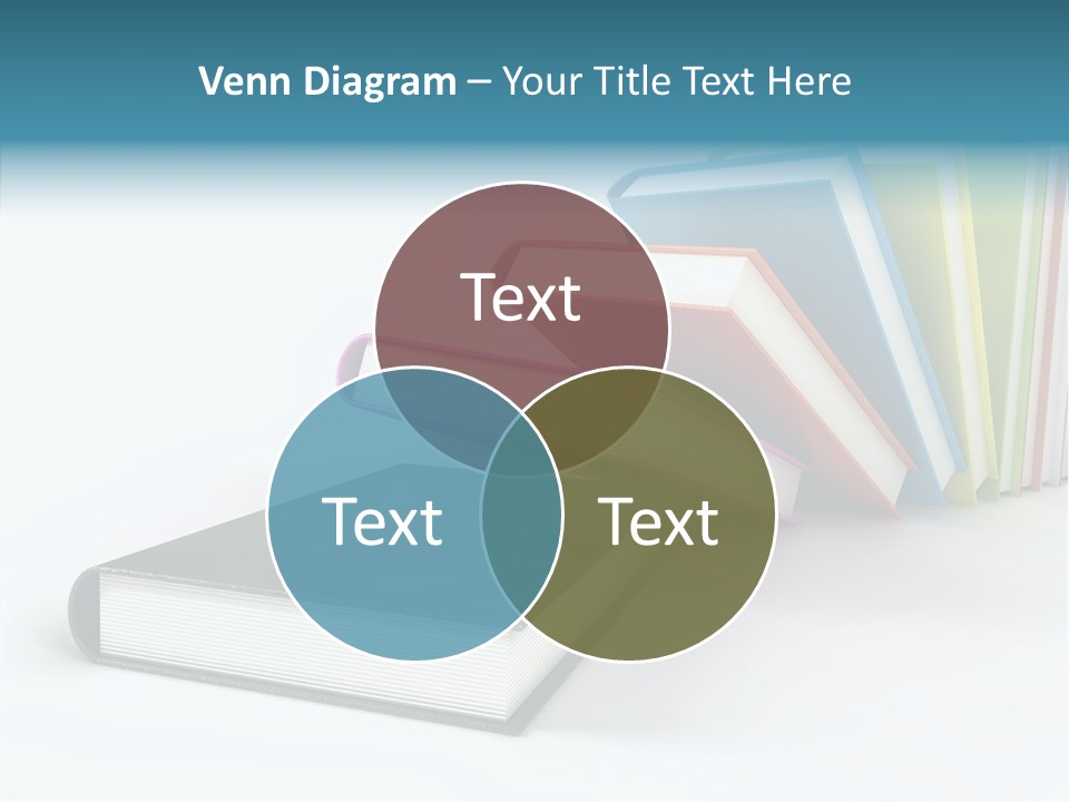A Group Of Books Sitting On Top Of Each Other PowerPoint Template