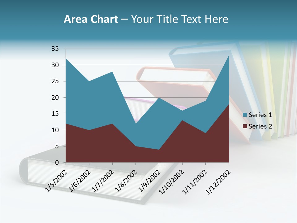 A Group Of Books Sitting On Top Of Each Other PowerPoint Template