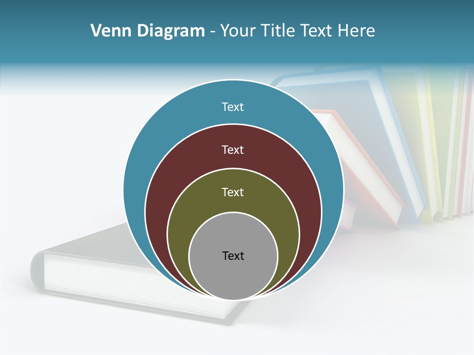 A Group Of Books Sitting On Top Of Each Other PowerPoint Template