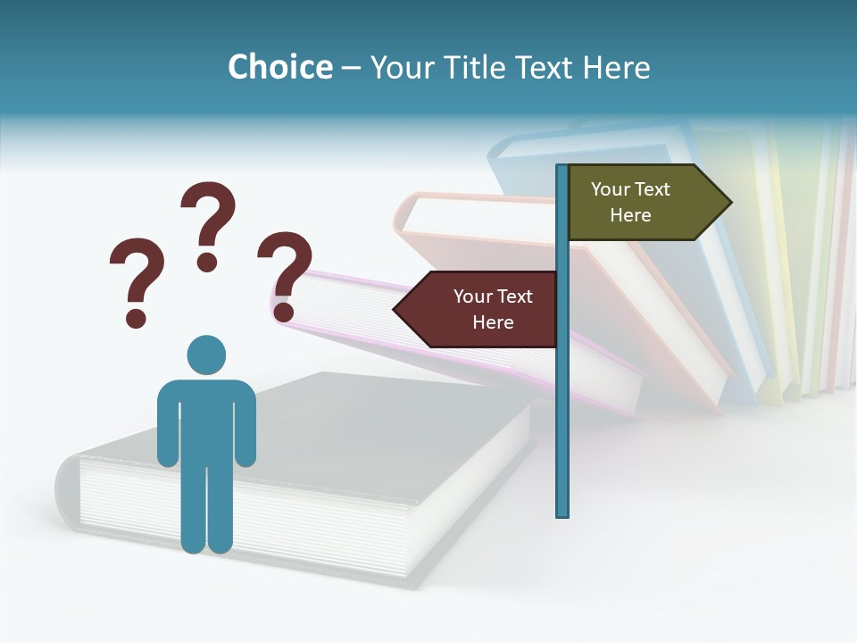 A Group Of Books Sitting On Top Of Each Other PowerPoint Template