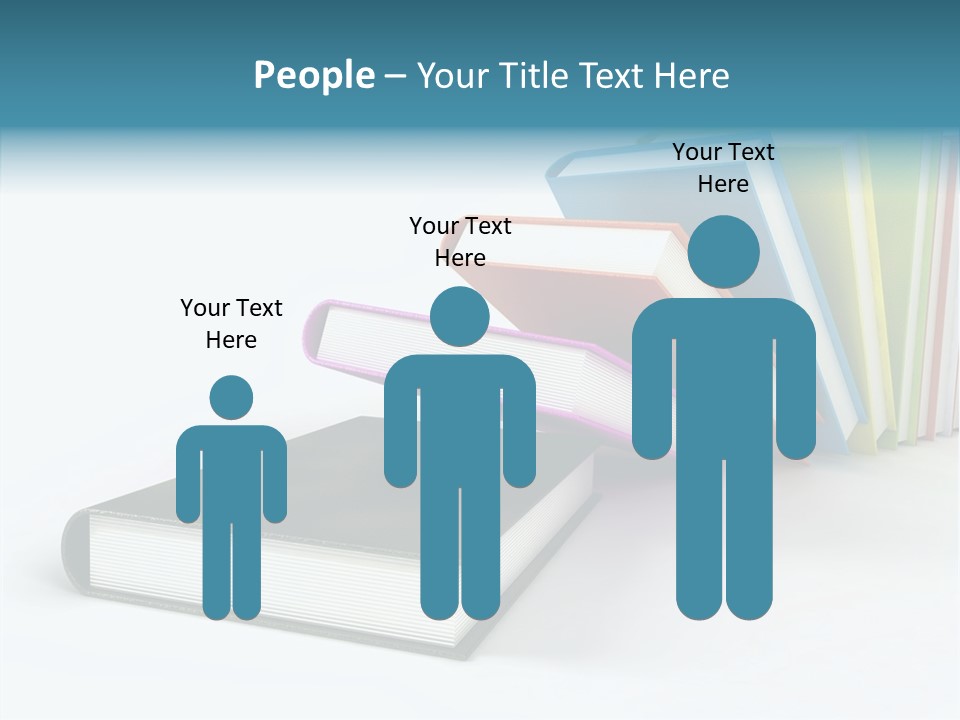 A Group Of Books Sitting On Top Of Each Other PowerPoint Template