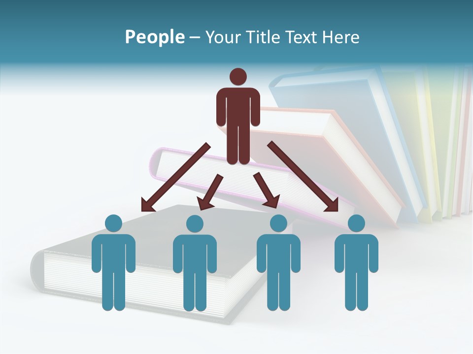 A Group Of Books Sitting On Top Of Each Other PowerPoint Template