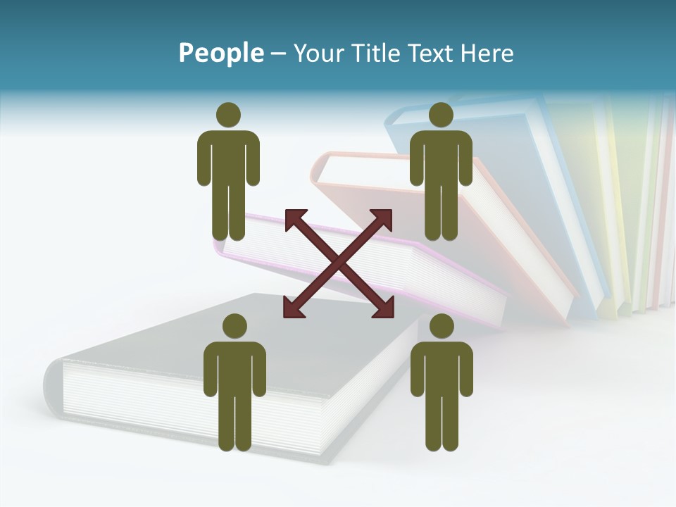 A Group Of Books Sitting On Top Of Each Other PowerPoint Template