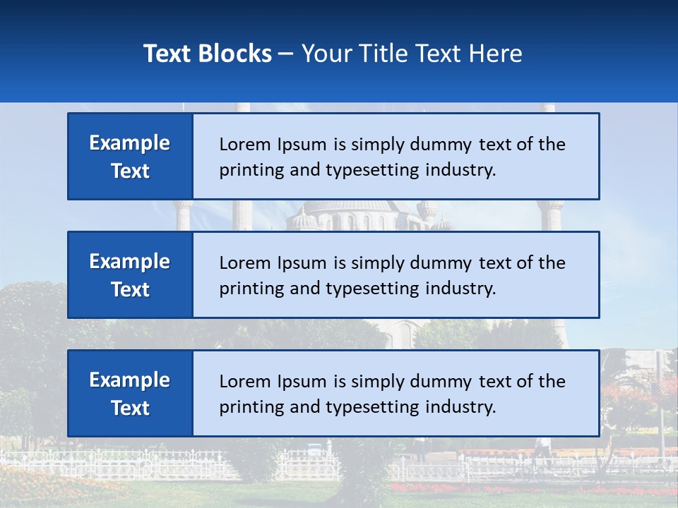 A Picture Of A Large Building In The Middle Of A Park PowerPoint Template