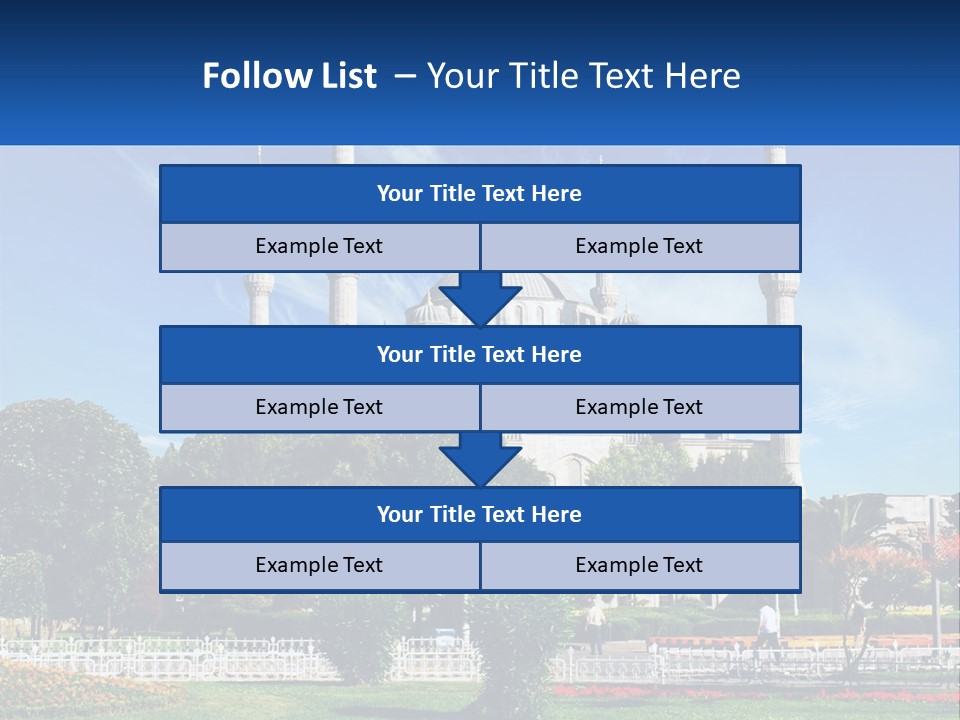 A Picture Of A Large Building In The Middle Of A Park PowerPoint Template