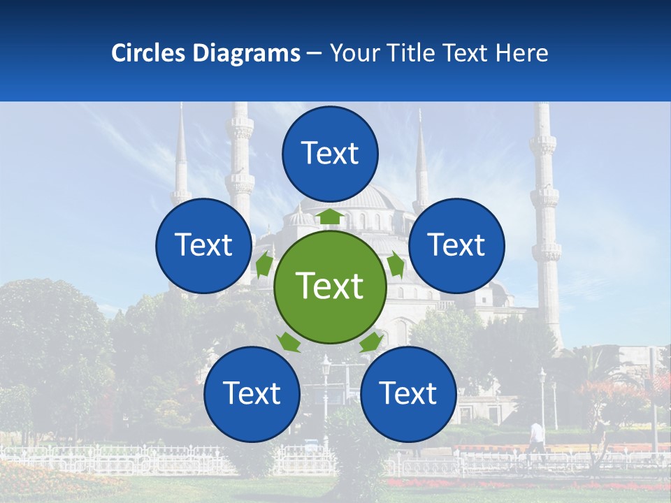 A Picture Of A Large Building In The Middle Of A Park PowerPoint Template