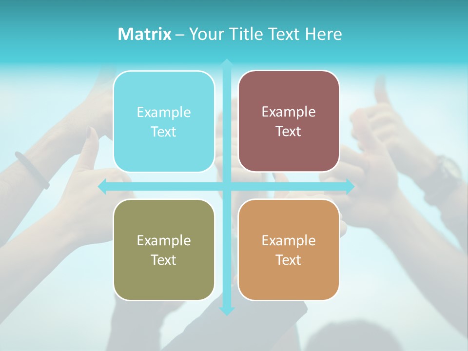 A Group Of People Giving Thumbs Up PowerPoint Template