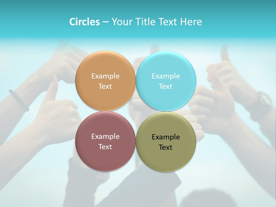 A Group Of People Giving Thumbs Up PowerPoint Template