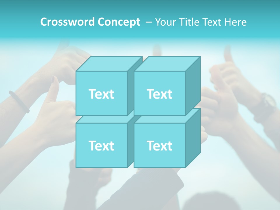 A Group Of People Giving Thumbs Up PowerPoint Template