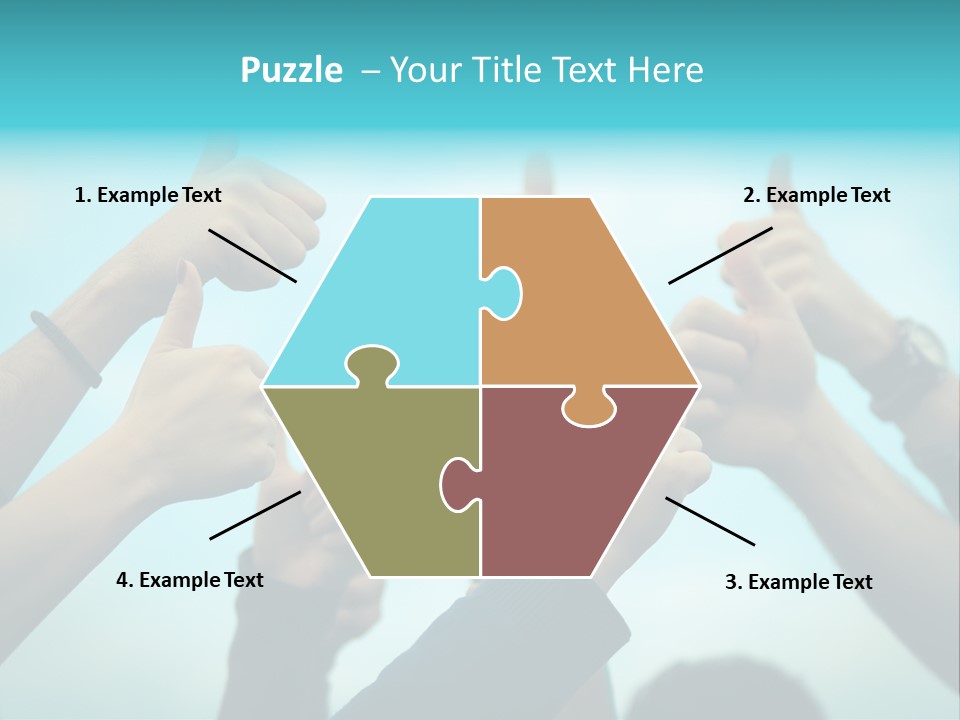 A Group Of People Giving Thumbs Up PowerPoint Template