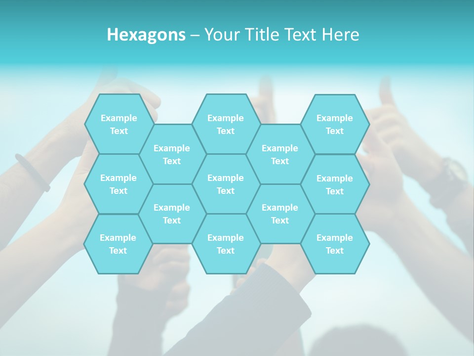 A Group Of People Giving Thumbs Up PowerPoint Template