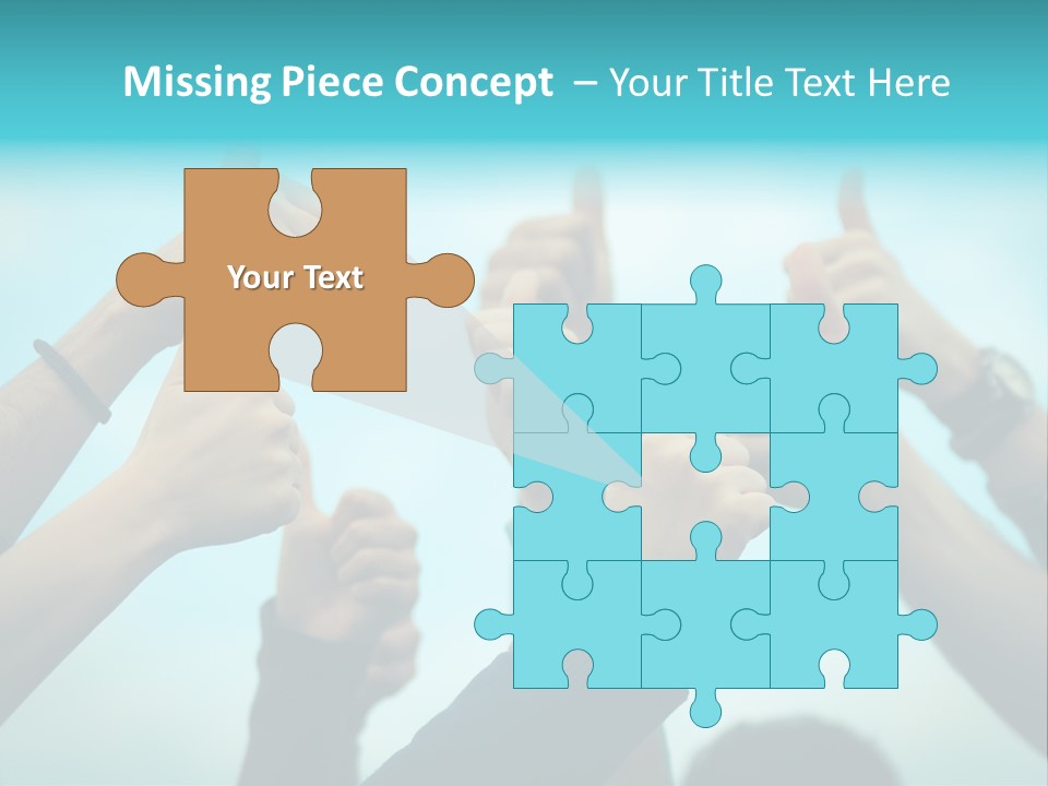 A Group Of People Giving Thumbs Up PowerPoint Template