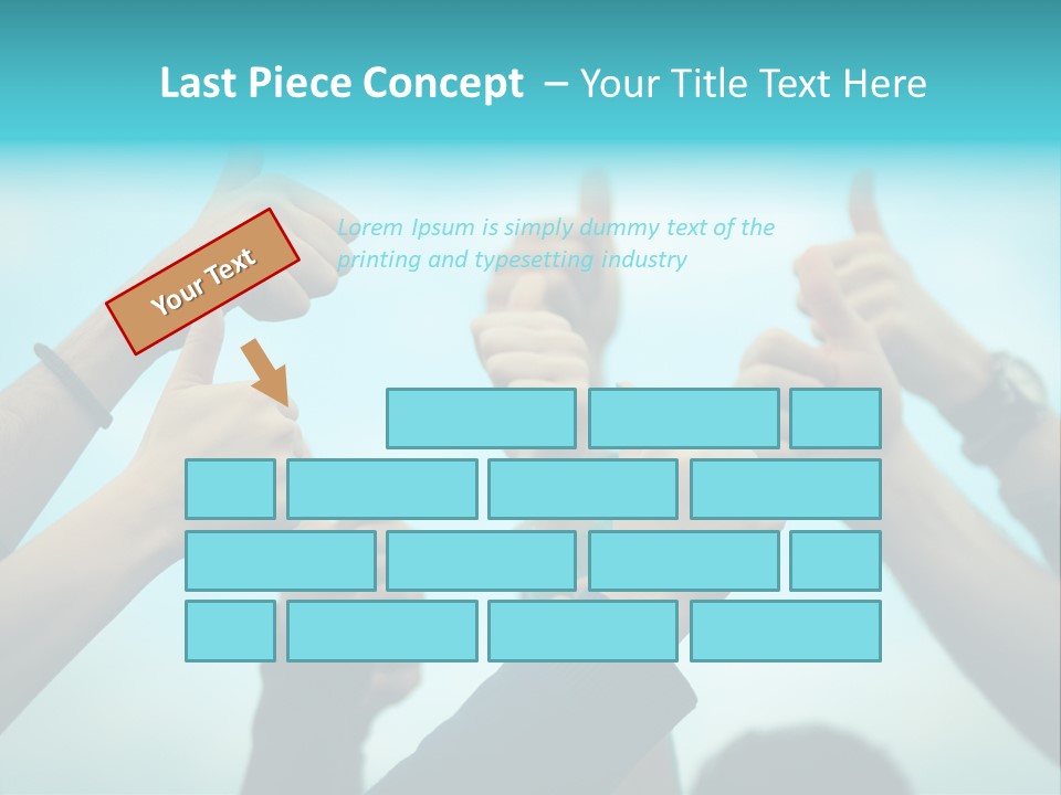 A Group Of People Giving Thumbs Up PowerPoint Template