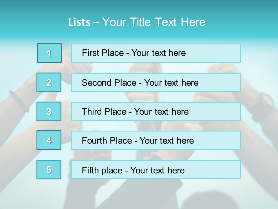 A Group Of People Giving Thumbs Up PowerPoint Template