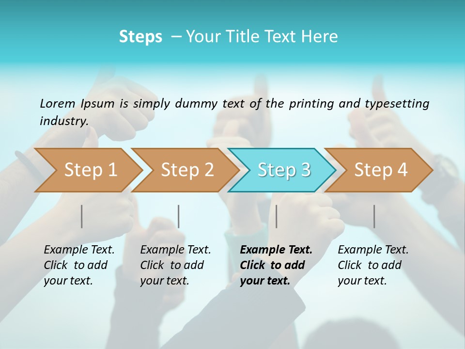 A Group Of People Giving Thumbs Up PowerPoint Template