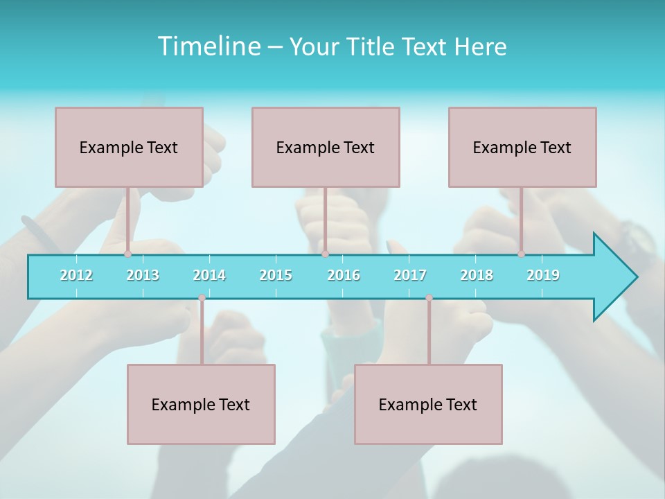 A Group Of People Giving Thumbs Up PowerPoint Template