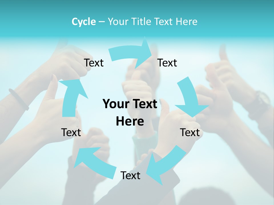 A Group Of People Giving Thumbs Up PowerPoint Template