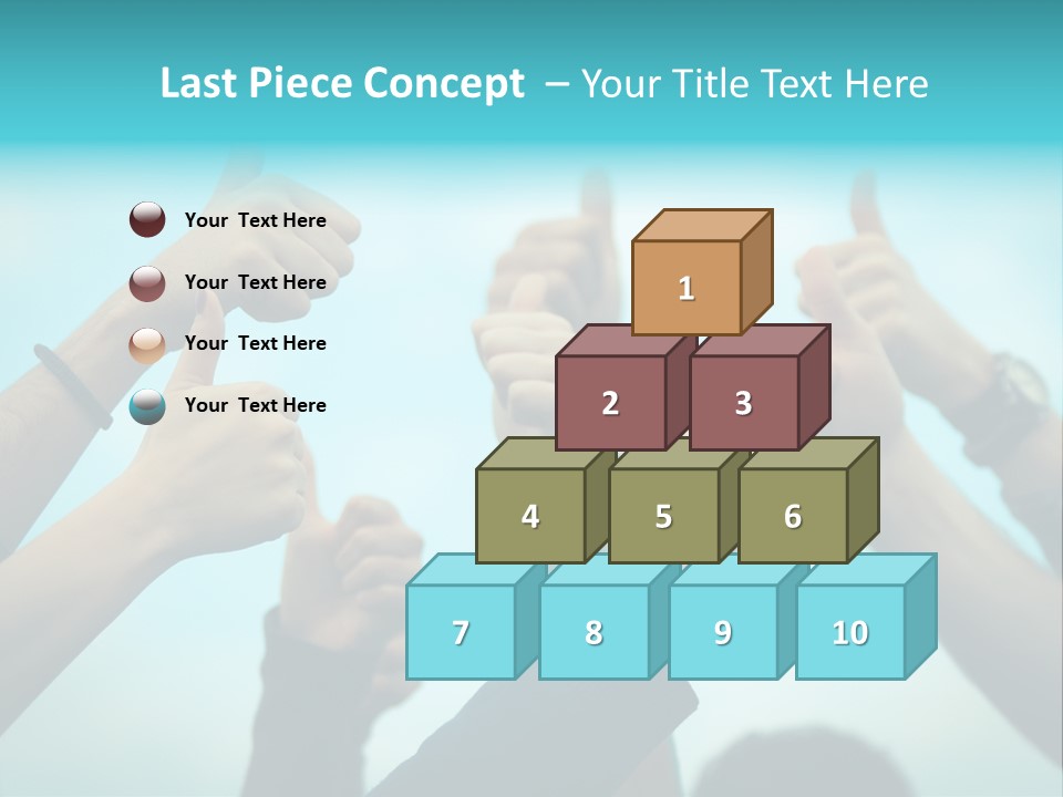 A Group Of People Giving Thumbs Up PowerPoint Template