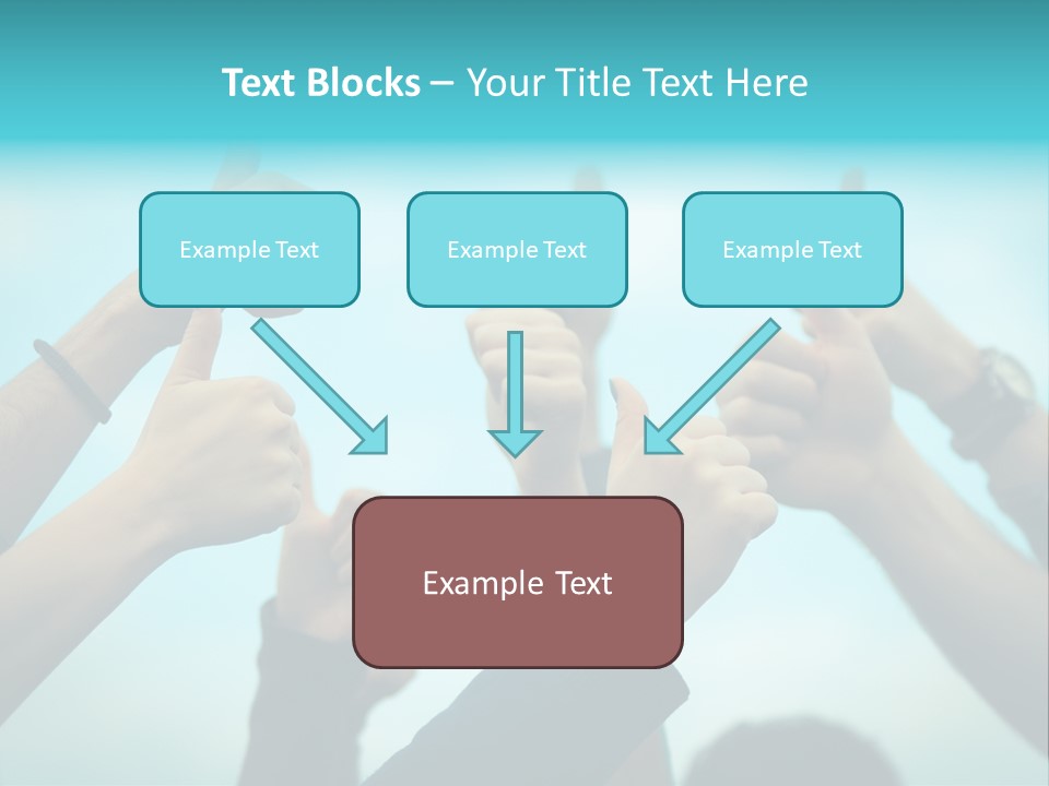 A Group Of People Giving Thumbs Up PowerPoint Template