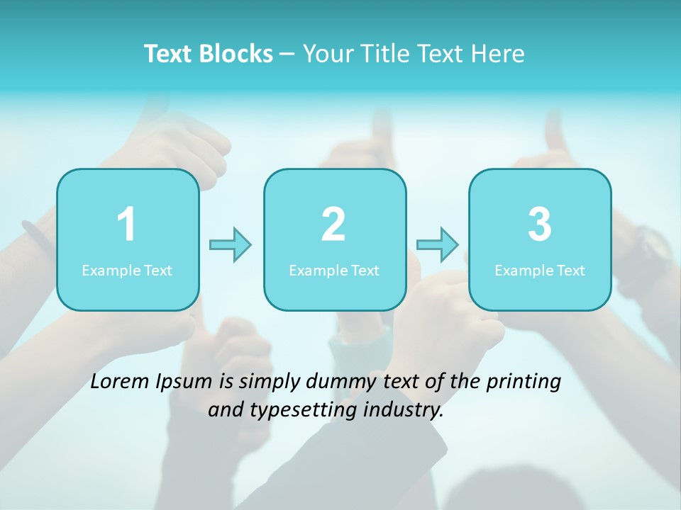 A Group Of People Giving Thumbs Up PowerPoint Template