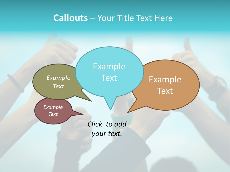 A Group Of People Giving Thumbs Up PowerPoint Template