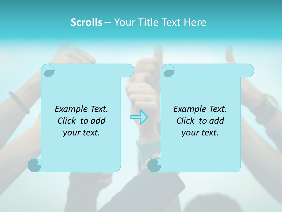 A Group Of People Giving Thumbs Up PowerPoint Template