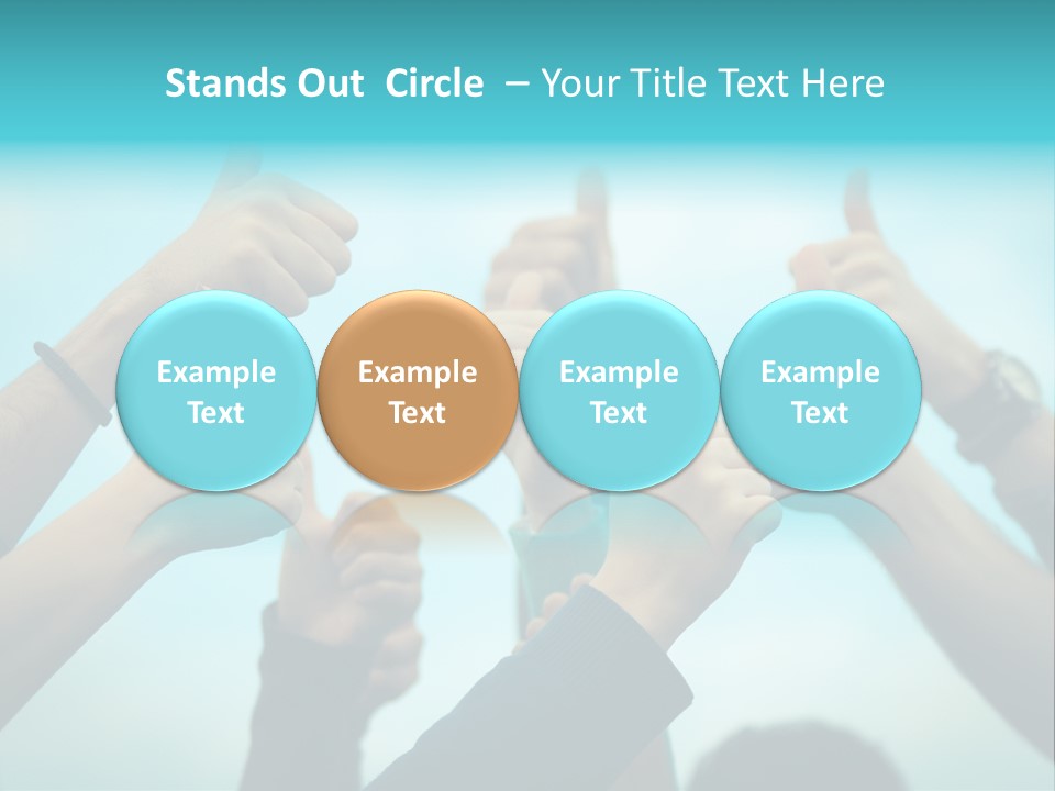 A Group Of People Giving Thumbs Up PowerPoint Template