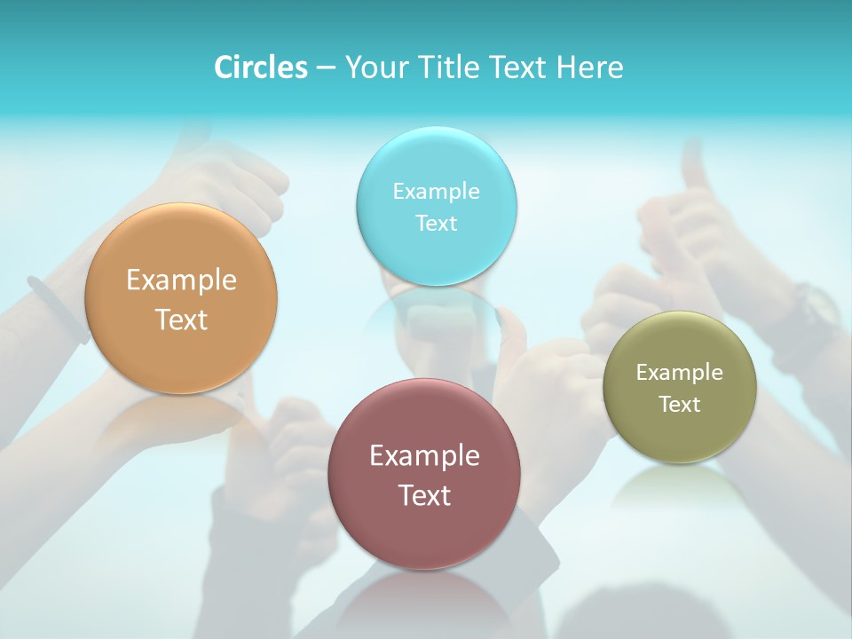 A Group Of People Giving Thumbs Up PowerPoint Template