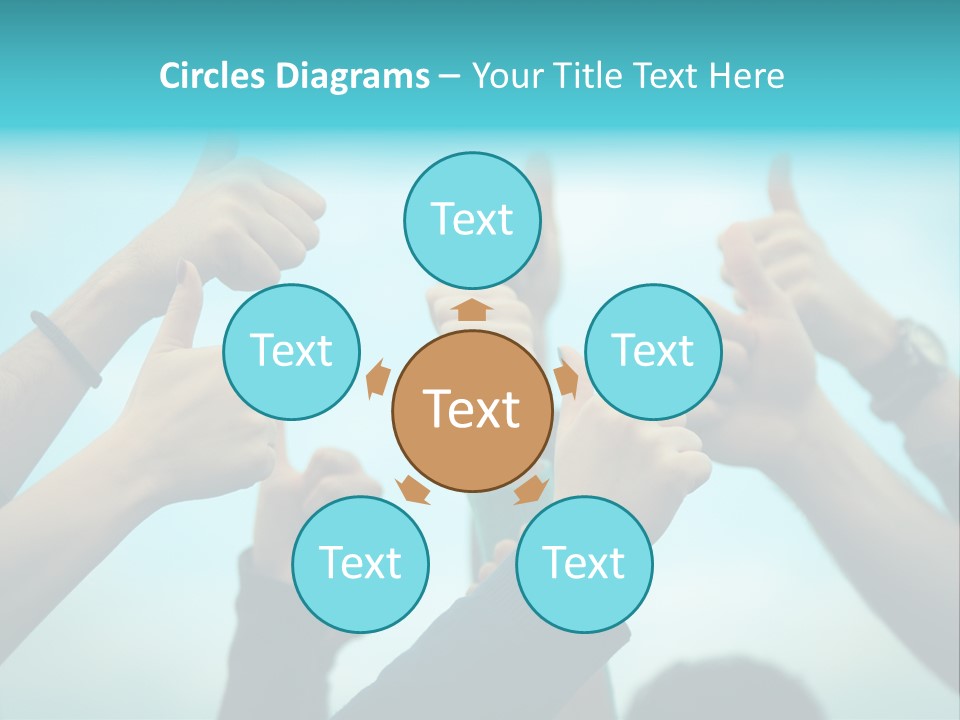 A Group Of People Giving Thumbs Up PowerPoint Template