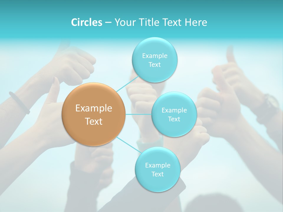 A Group Of People Giving Thumbs Up PowerPoint Template