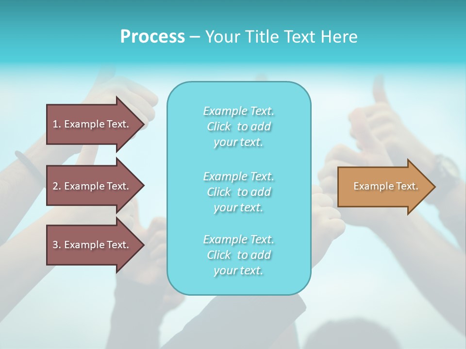 A Group Of People Giving Thumbs Up PowerPoint Template