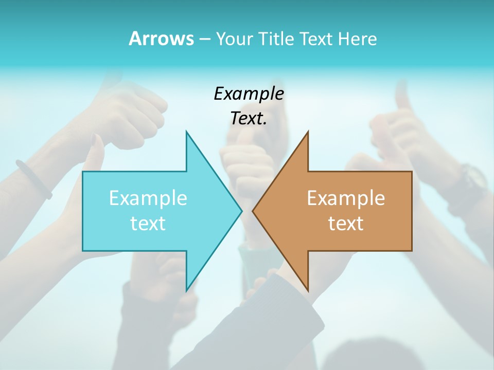 A Group Of People Giving Thumbs Up PowerPoint Template