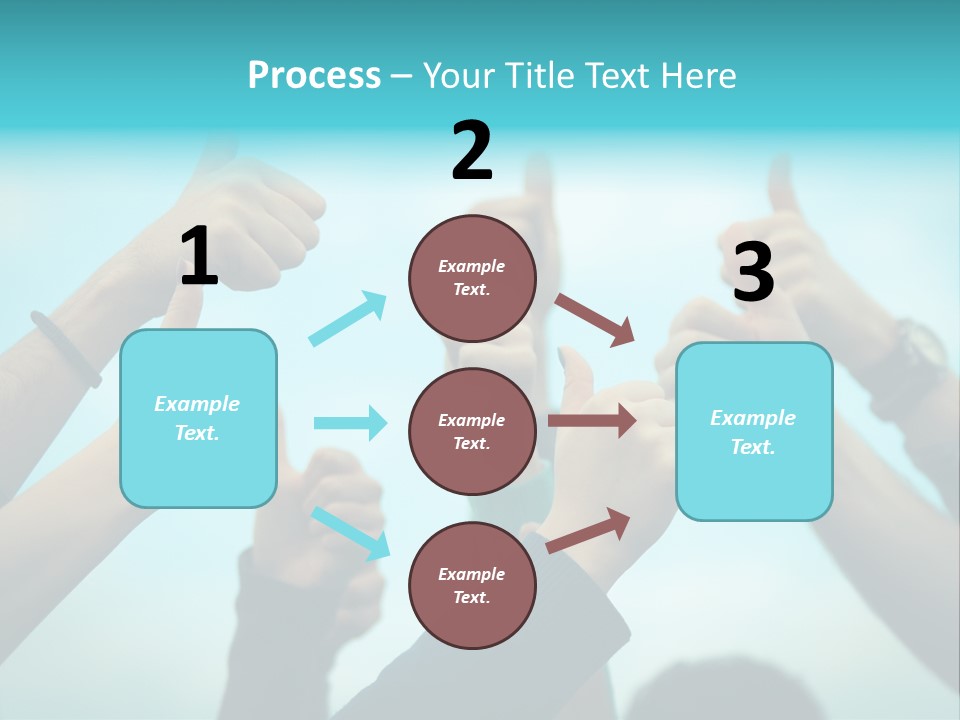 A Group Of People Giving Thumbs Up PowerPoint Template