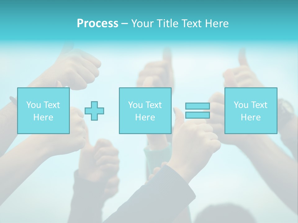 A Group Of People Giving Thumbs Up PowerPoint Template