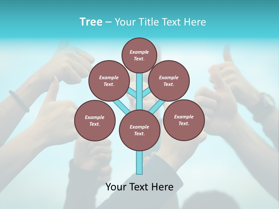 A Group Of People Giving Thumbs Up PowerPoint Template
