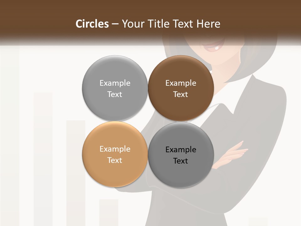 A Woman In A Business Suit Standing With Her Arms Crossed PowerPoint Template