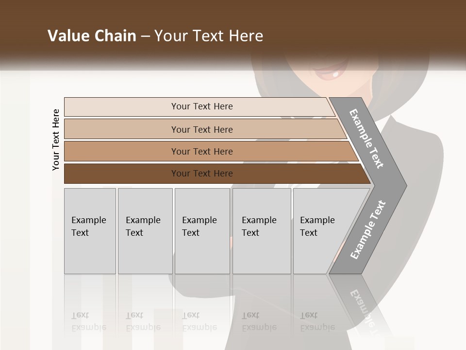 A Woman In A Business Suit Standing With Her Arms Crossed PowerPoint Template