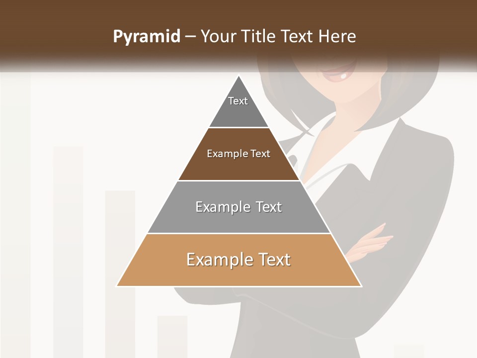 A Woman In A Business Suit Standing With Her Arms Crossed PowerPoint Template